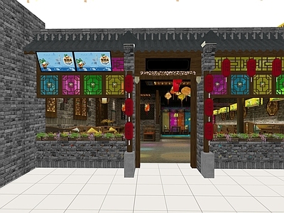 现代中式餐饮建筑 中餐厅