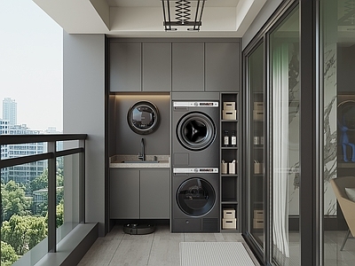 现代阳台 休闲阳台 生活阳台