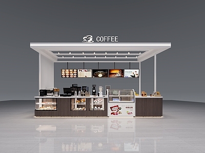 现代咖啡厅 现代咖啡店 吧台