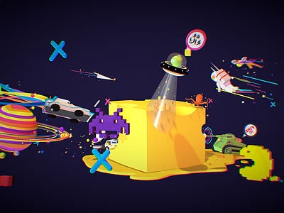 现代艺术风格建筑 奶烙屋子 卡通屋子 小屋子 海绵宝宝 Q版屋子