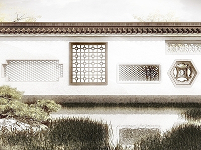 现代古建花窗