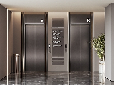 现代电梯间 酒店电梯间 办公电梯间