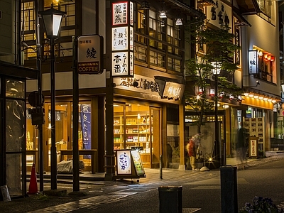 现代街道外景 日本街道外景