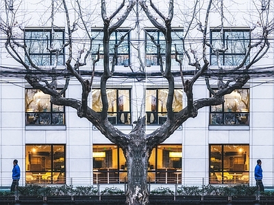 现代街道外景 商业街外景