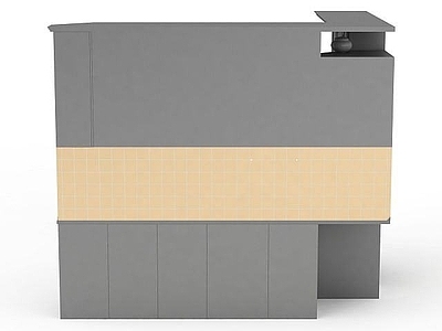 现代厨具 灰色厨柜组合