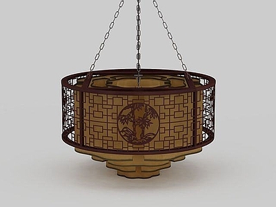 现代封闭式厨房 中式简约灯具