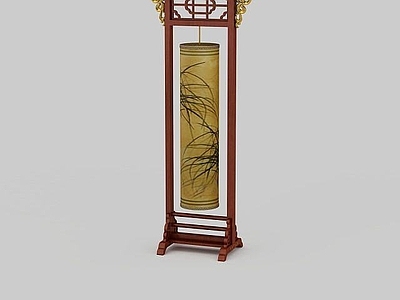 现代封闭式厨房 印花玻璃中式灯具