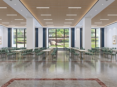 现代其他餐饮空间 员工餐厅 餐厅