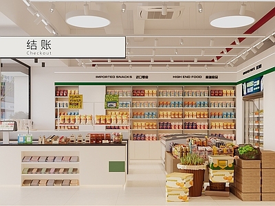 现代便利店 零食 冰柜 饮料