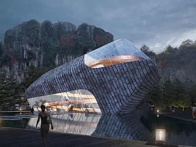 现代展览馆建筑 文化展馆 游客中心