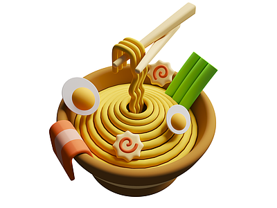 酒水食物 拉面 ramen 卡通食物 日式拉面 卡通拉面