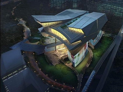 现代酒店外观 酒店 异形建筑