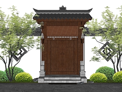 新中式庭院门 庭院门