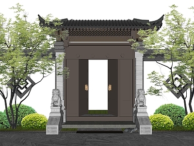 现代庭院门 庭院门