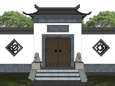 现代庭院门 庭院门