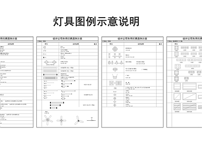现代图例 灯具图例 施工图