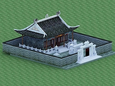 中式古建 寺庙 祠堂