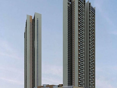 现代高层住宅 高层商业住宅楼