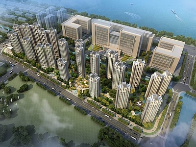 现代高层住宅 综合住宅小区 居住区规划 高层住宅