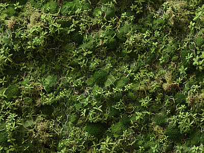 现代自然地面 苔藓 绿色植物 自然 湿润环境 墙地面苔藓
