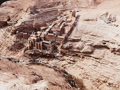 现代山 荒漠地形景观 荒漠山谷