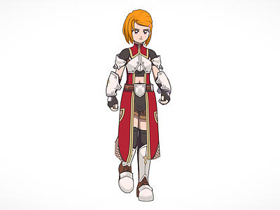 虚拟人物 卡通剑士 动漫骑士 女骑士 少女 战士