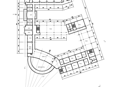 现代学校建筑 国际教学楼建筑图 施工图