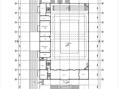 现代学校建筑 风雨体育馆建筑图 施工图