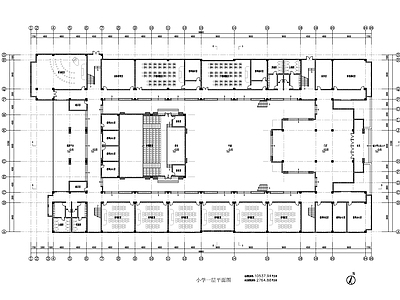 现代学校建筑 小学教学楼建筑图 施工图