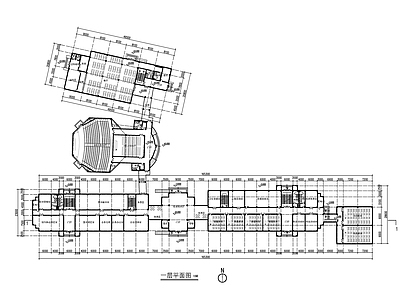 现代学校建筑 教学楼建筑平面图 施工图