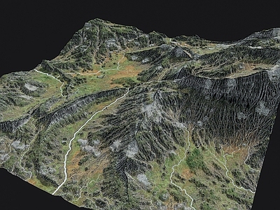 现代山 山脉地形景观 山体