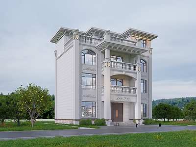 欧式别墅 独栋别墅 欧式别墅 乡村自建房 自建别墅