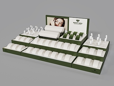 现代珠宝店 陈列道具 展示道具 道具设计