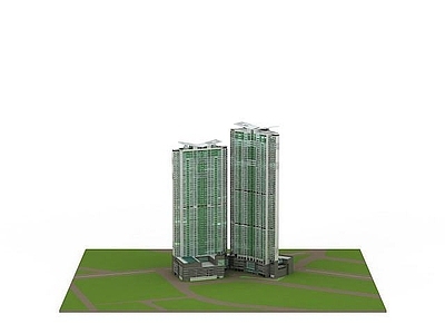 现代其他建筑外观 现代子母建筑