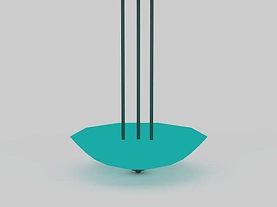 现代封闭式厨房 简约绿色吊灯