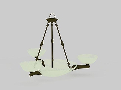 现代封闭式厨房 时尚透明吊灯