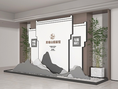 新中式中式景墙 山水景墙 庭院景墙 入口景墙 景观墙 景墙