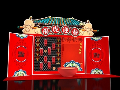 现代中式其他美陈 中式美陈 春节美陈 元宵节美陈 中式