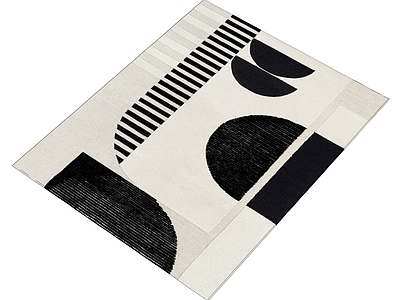 中古法式地毯 客厅地毯 长方形地毯 布艺地毯 几何地毯