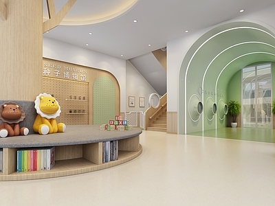现代幼儿园 幼儿园楼梯间 楼梯区角