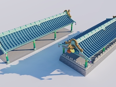 中式其他景观小建筑 古建亭廊