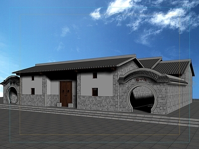 中式中古古建 古建 灰派 别墅 中式建筑 小镇