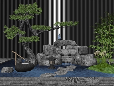 现代新中式水景 水景