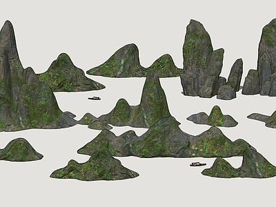现代新中式假山 新中式雪浪石 泰山石 景观置石 景石 新中式假山