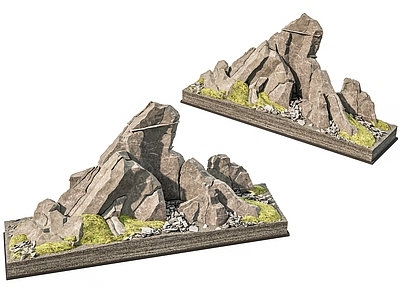 新中式现代石头 新中式庭院石头 庭院石头造景小品 石头摆件造景 石块碎石岩石