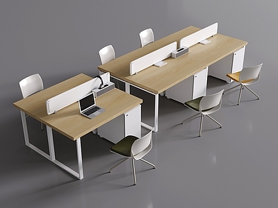 现代办公桌椅 办公桌椅 职工工位 电脑桌 公共办公桌