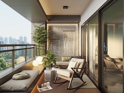现代阳台 生活阳台 阳台花园