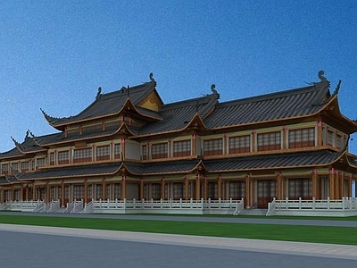 中式古建 寺院 古建筑