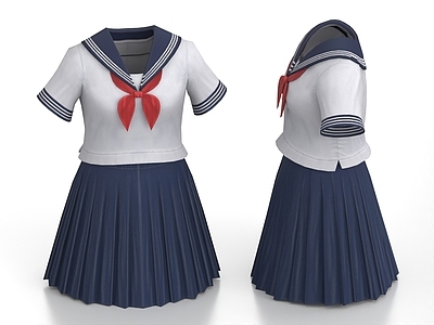 衣服 校服 校裙 制服 水手服 红领巾