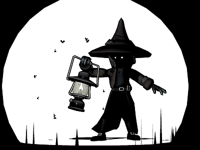 虚拟人物 灯笼人 提着灯笼骑士 森林魔鬼 巫师 恶灵